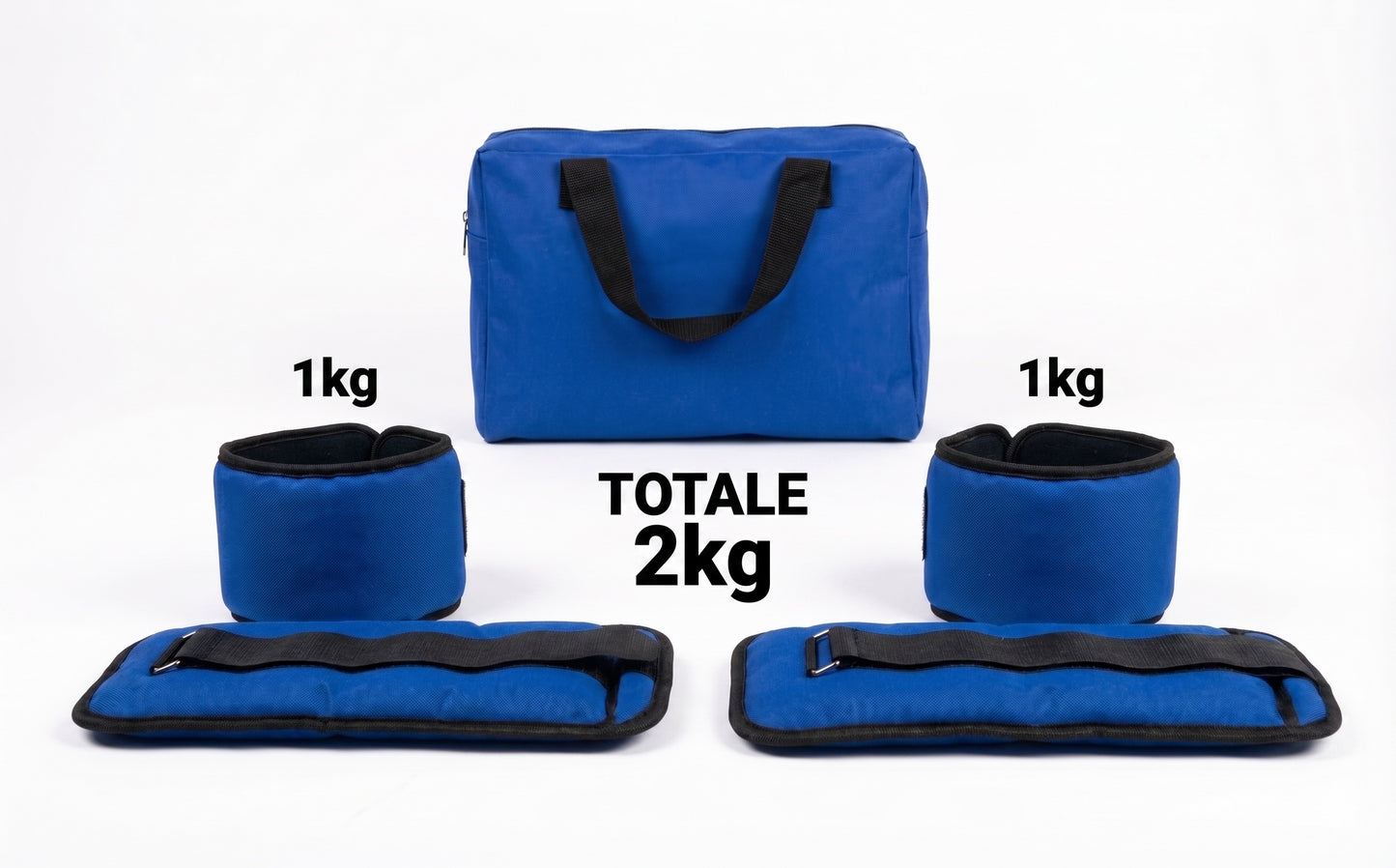 Set Cavigliere e Polsiere Zavorrate Regolabili con Borsa da Trasporto – Pesi Fitness per Running e Palestra
