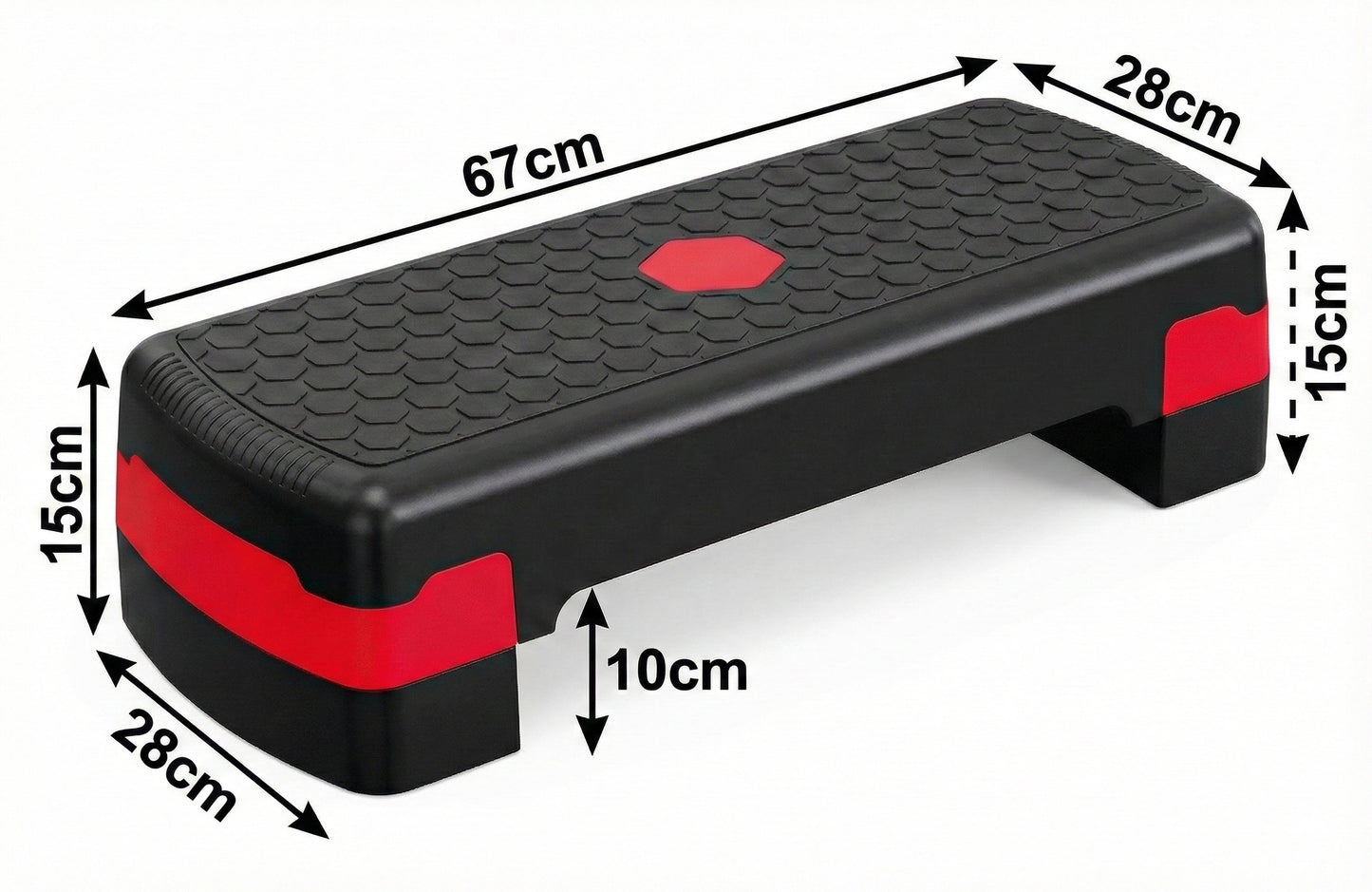 Step Aerobico Regolabile a 2 Livelli - Pedana Fitness Antiscivolo