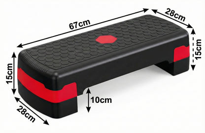 Step Aerobico Regolabile a 2 Livelli - Pedana Fitness Antiscivolo