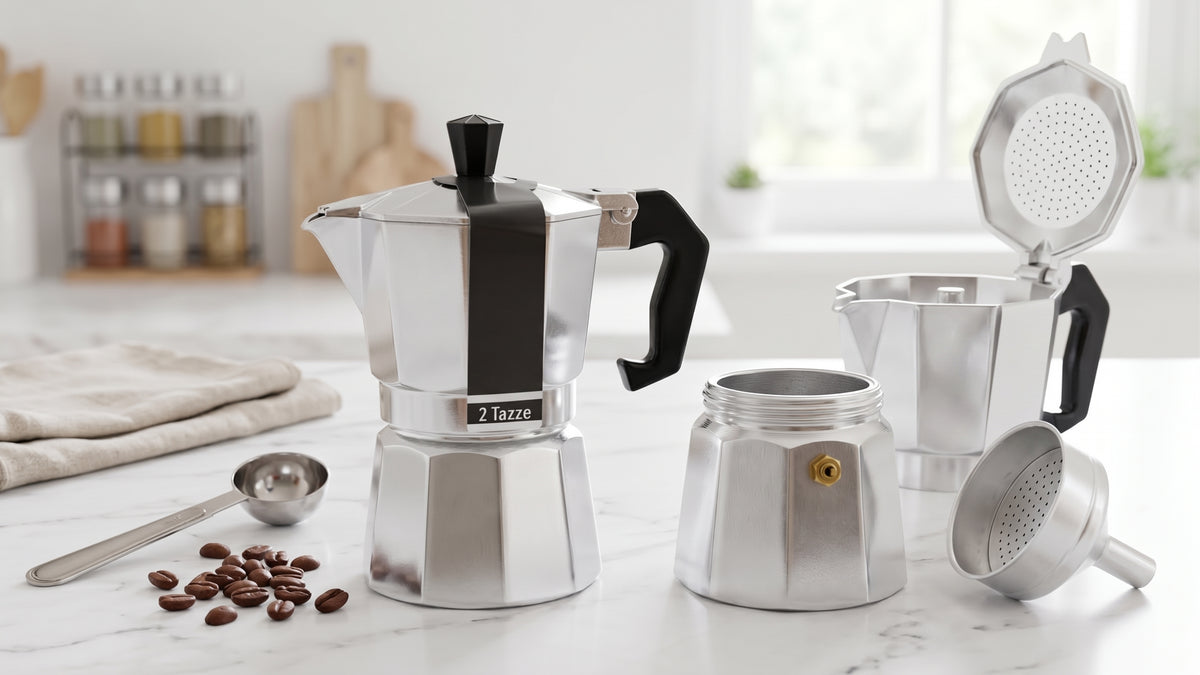 Caffettiera Moka in Alluminio Tradizionale - Varie Capacità