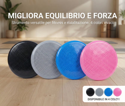 Balance Disc Cuscino Propriocettivo Gonfiabile 33cm – Per Fitness, Postura e Riabilitazione