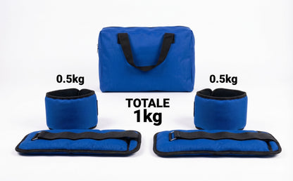 Set Cavigliere e Polsiere Zavorrate Regolabili con Borsa da Trasporto – Pesi Fitness per Running e Palestra