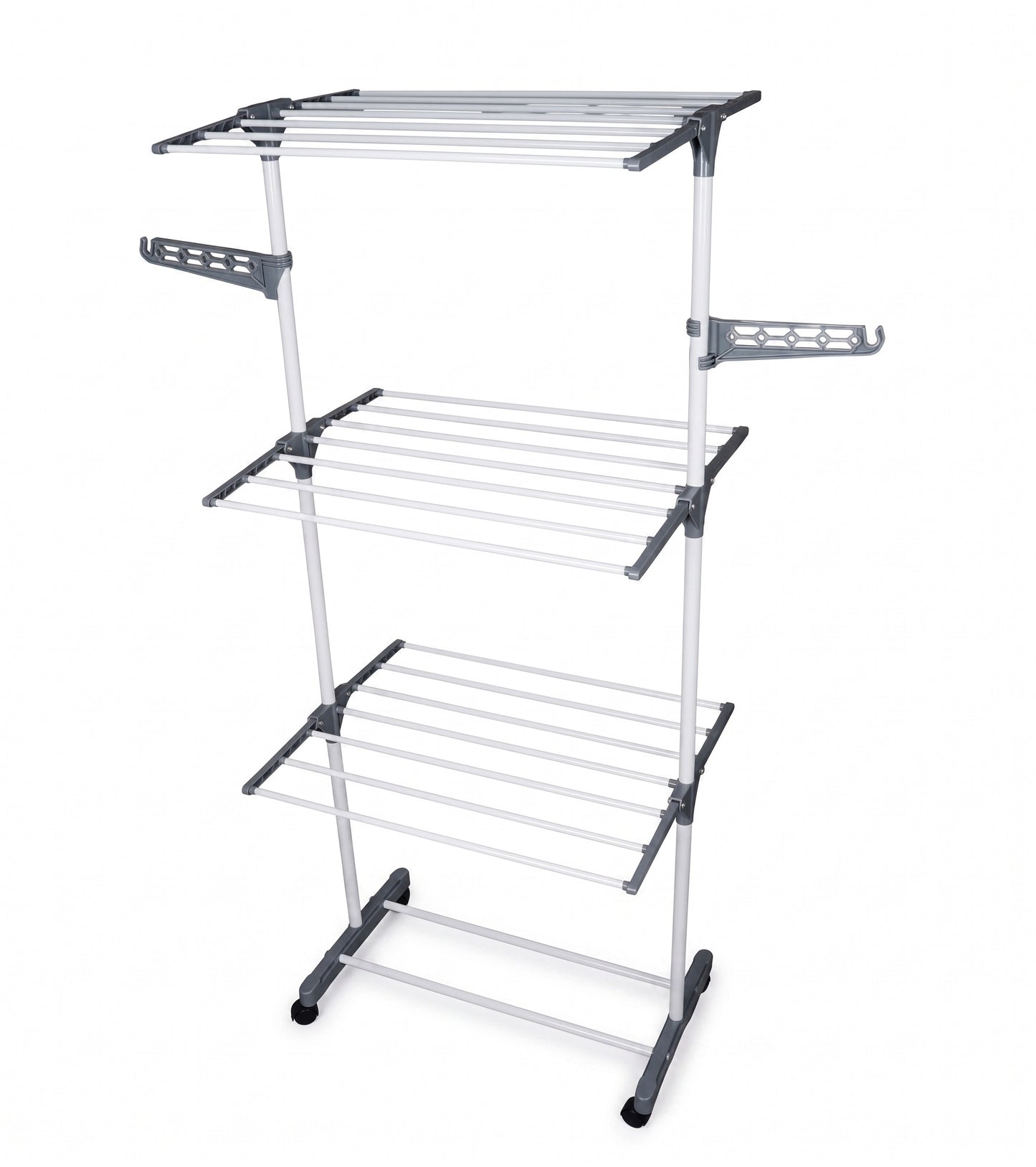 Stendibiancheria a Torre 3 Livelli XL - Salvaspazio, con Ruote e Bracci Porta Grucce - 170cm