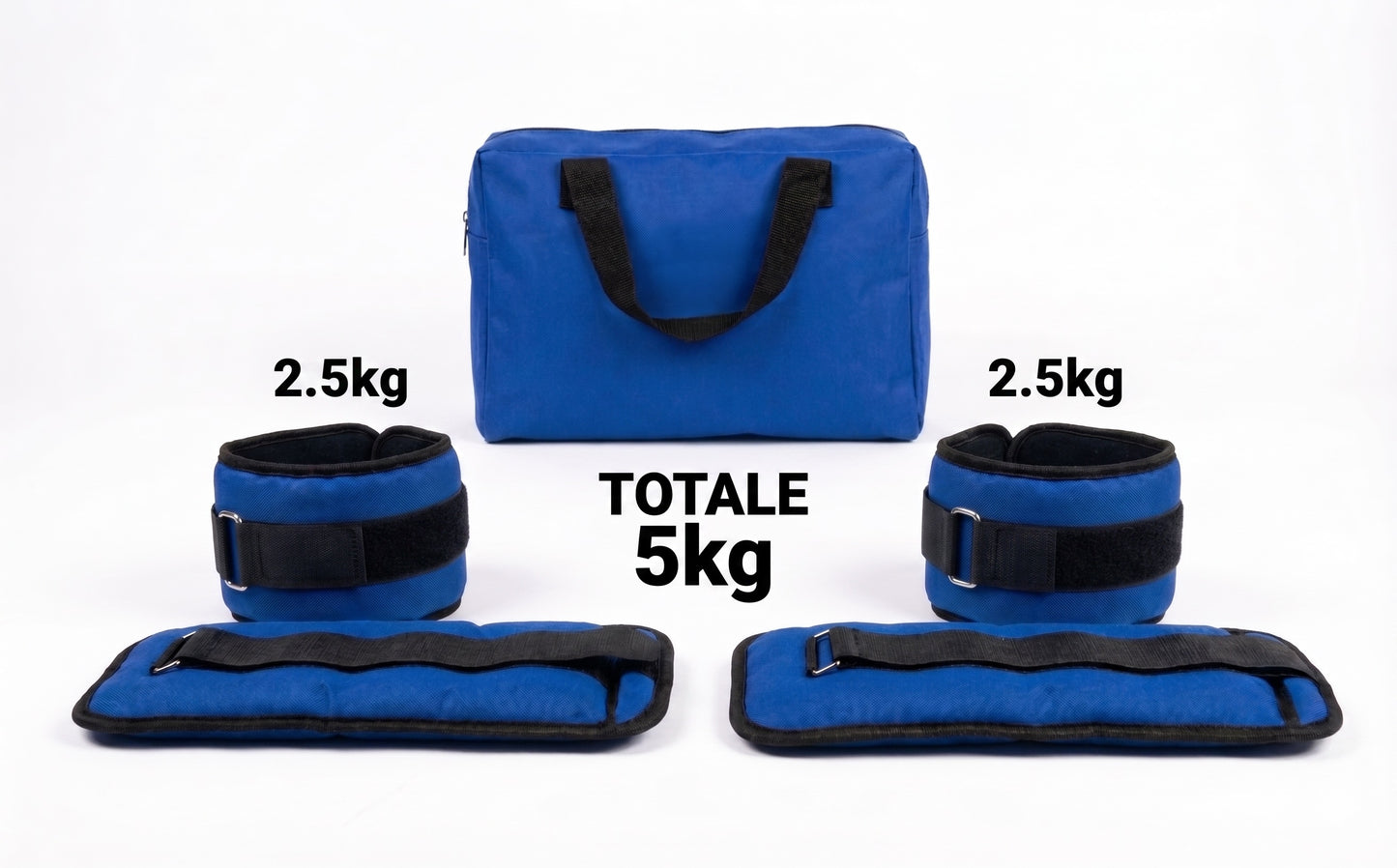 Set Cavigliere e Polsiere Zavorrate Regolabili con Borsa da Trasporto – Pesi Fitness per Running e Palestra