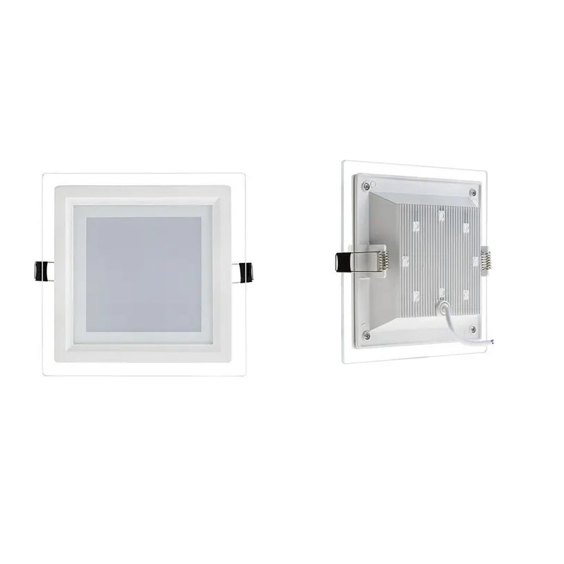 FARETTO LED PANNELLO 9 12 18 25 WATT INCASSO TONDO QUADRATO CORNICE VETRO