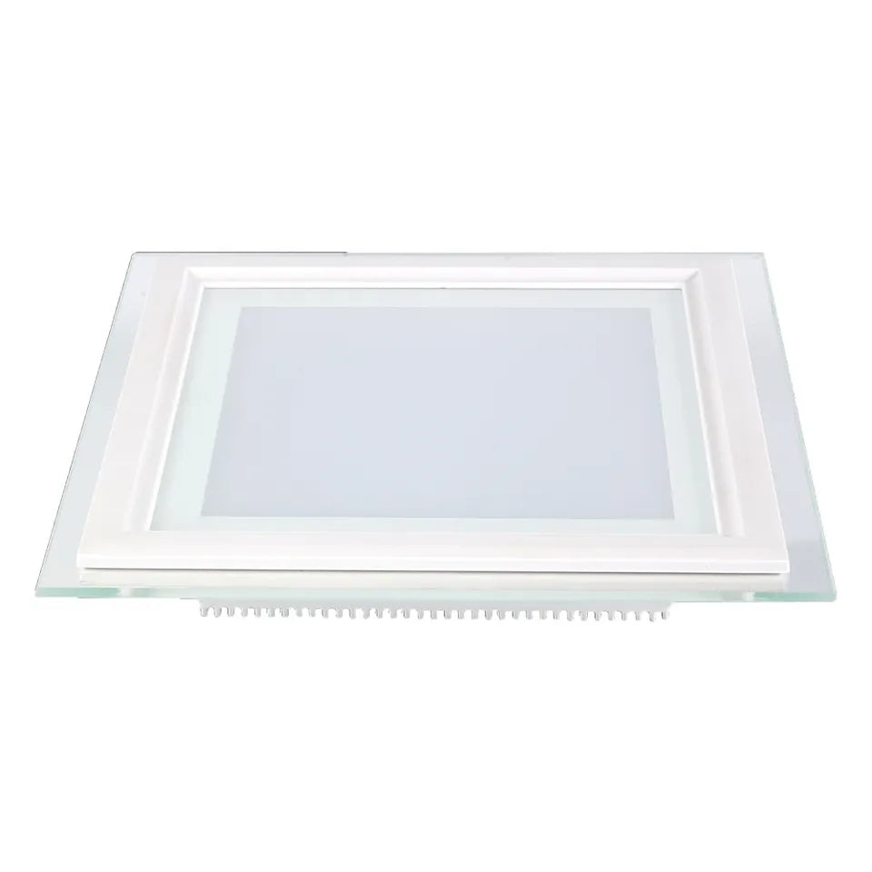 FARETTO LED PANNELLO 9 12 18 25 WATT INCASSO TONDO QUADRATO CORNICE VETRO