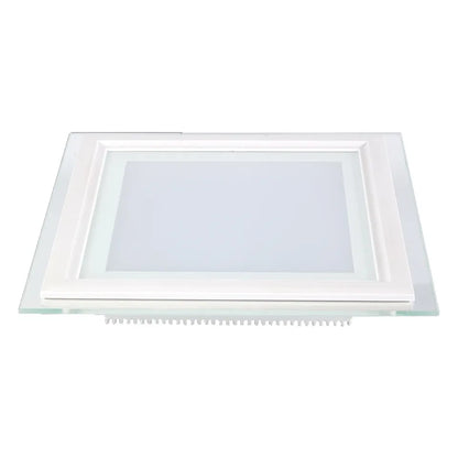 FARETTO LED PANNELLO 9 12 18 25 WATT INCASSO TONDO QUADRATO CORNICE VETRO