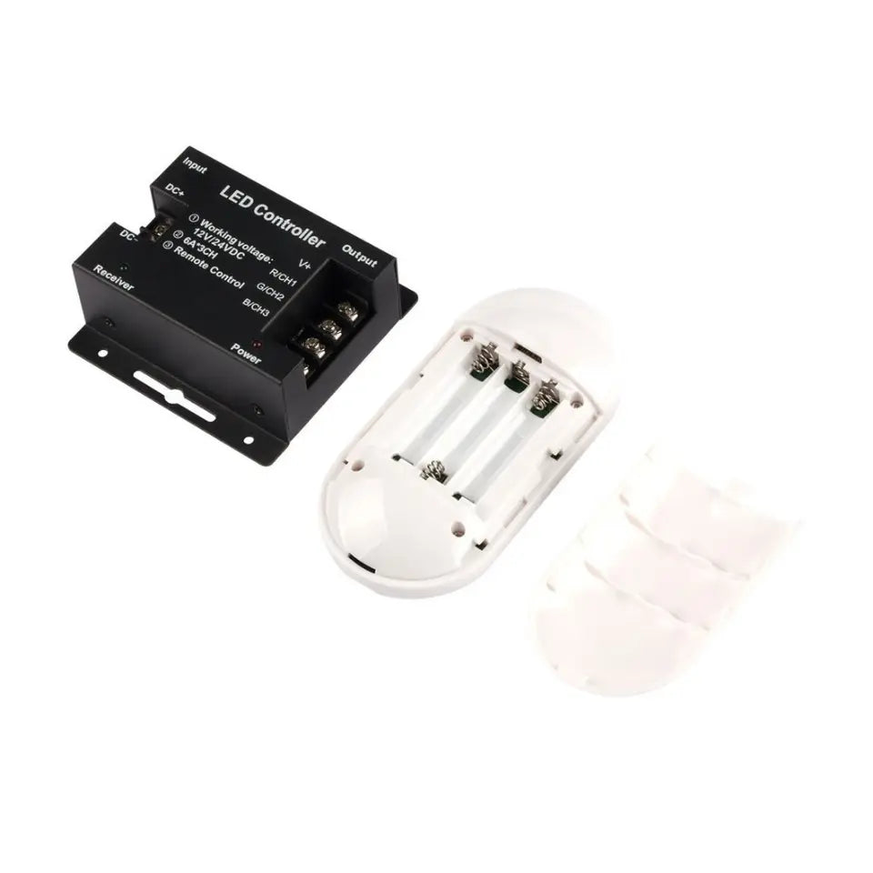 CONTROLLER DIMMER RGB CON TELECOMANDO 12-24V 18A