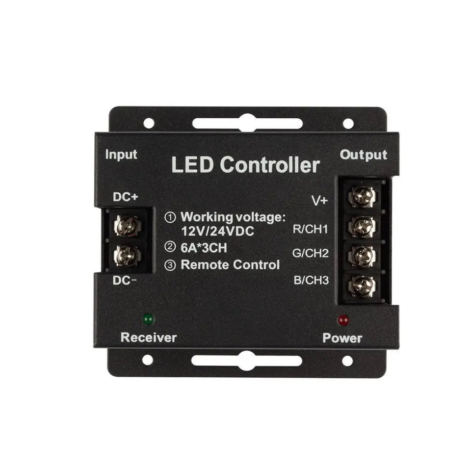 CONTROLLER DIMMER RGB CON TELECOMANDO 12-24V 18A