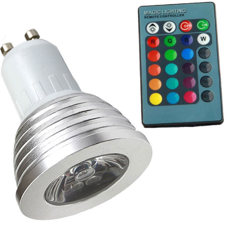 LAMPADA FARETTO LED RGB GU10 CON TELECOMANDO