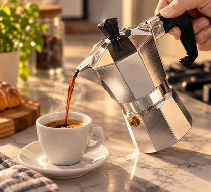 Caffettiera Moka in Alluminio Tradizionale - Varie Capacità