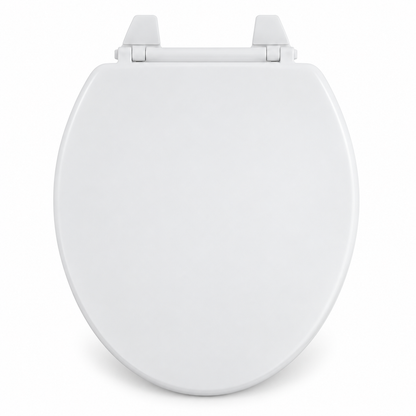 Copriwater Universale in Plastica Bianca 47x36 cm – Sedile WC in Polipropilene Resistente, Tavoletta per WC Leggera e Facile da Installare