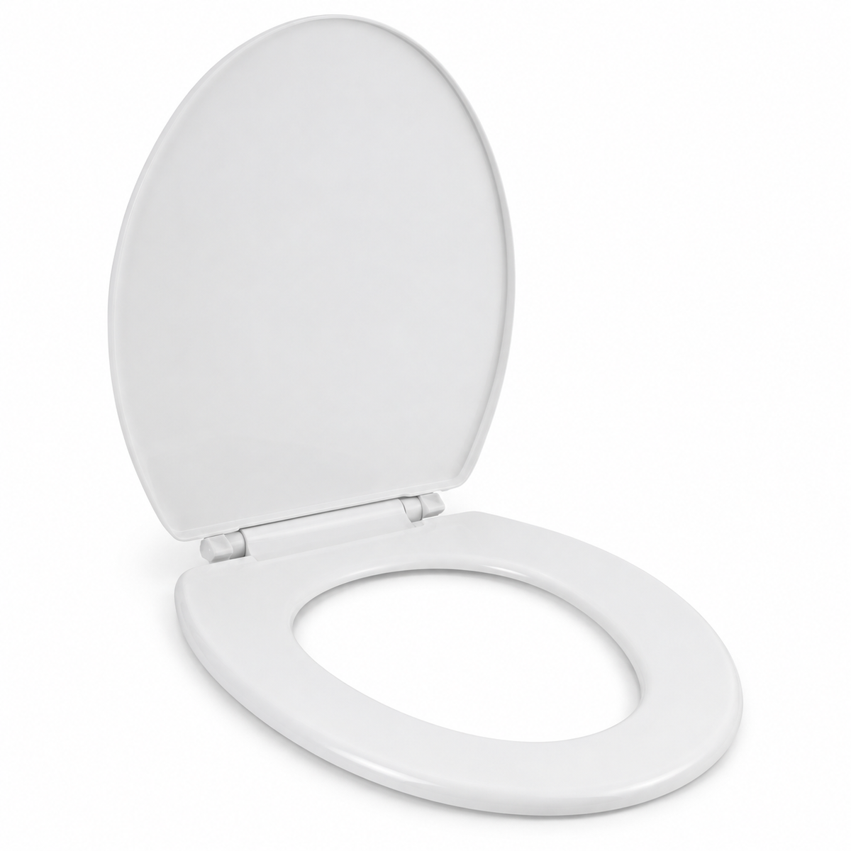 Copriwater Universale in Plastica Bianca 47x36 cm – Sedile WC in Polipropilene Resistente, Tavoletta per WC Leggera e Facile da Installare
