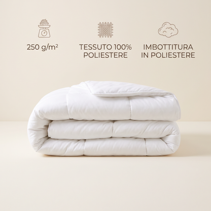 Piumino Invernale Matrimoniale Pesante 250 GSM | Trapunta Letto 250x200 cm in Soffice Poliestere | Massimo Calore e Comfort per la Notte