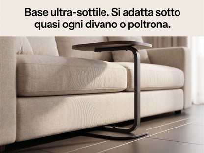 Tavolino Side Table Moderno per Divano - Tavolo d'Appoggio Salvaspazio Design Industriale, 39x28x56 cm