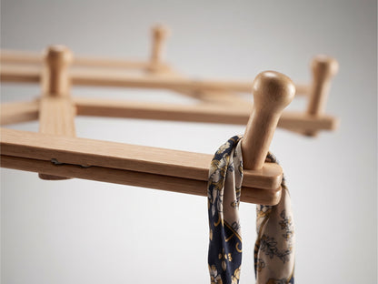 Appendiabiti estensibile a fisarmonica in legno - 45 cm