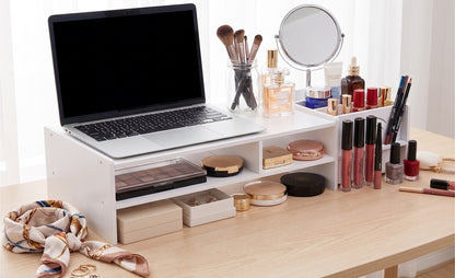 Organizer da Scrivania e Supporto Laptop 49x20x10cm - Bianco