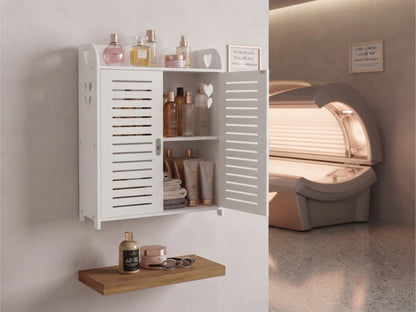 Mobiletto Armadietto con Ante - Scaffale Salvaspazio a 2 Ripiani (34x62x14cm)