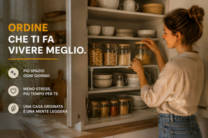 Ripiano Salvaspazio Lungo in Metallo per Armadietti, Bianco - 60x23x18 cm