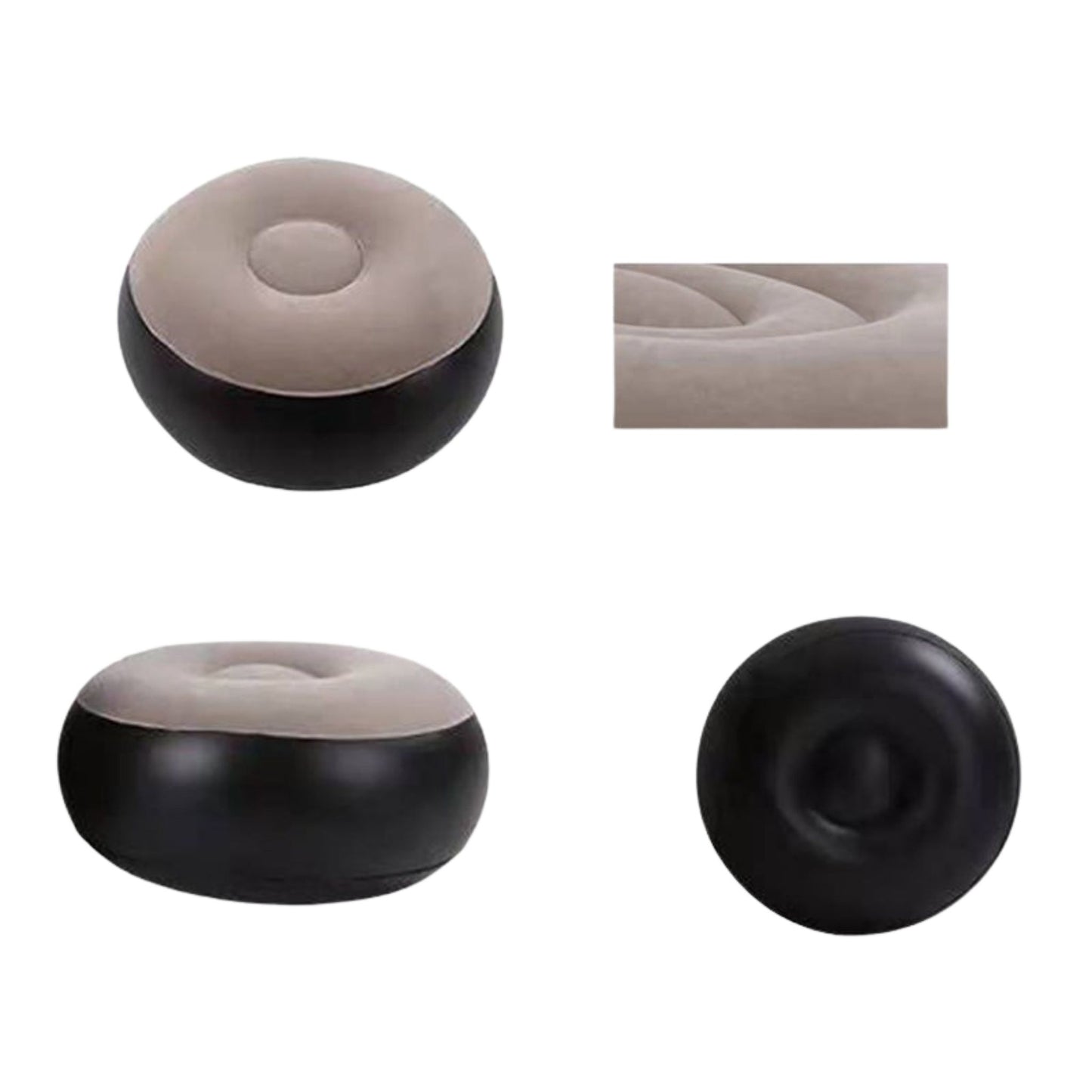 Poltrona gonfiabile con pouf poggiapiedi