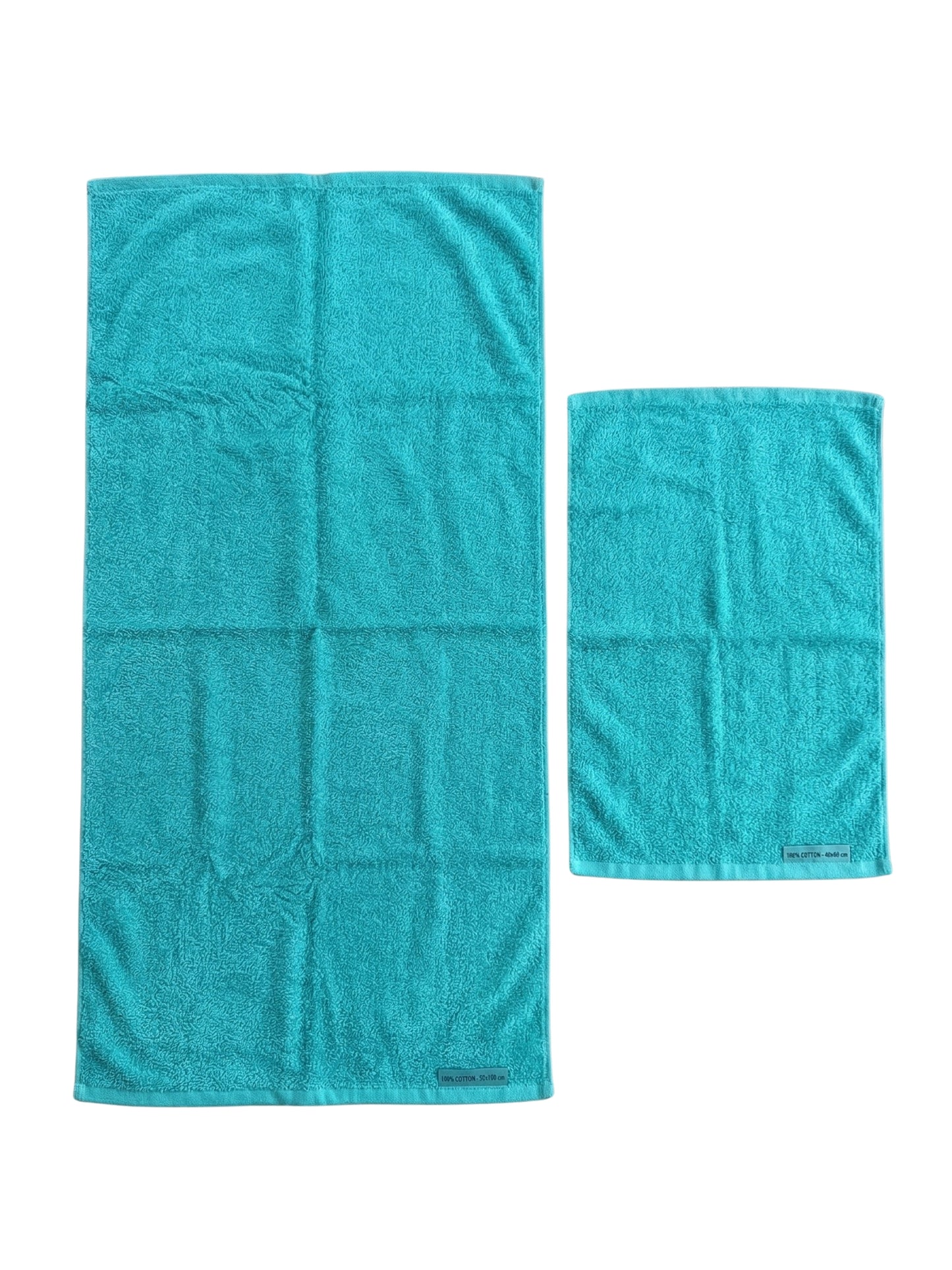 Set 12 Asciugamani 6 Viso e 6 Ospiti in Spugna Cotone 450gr Multicolore