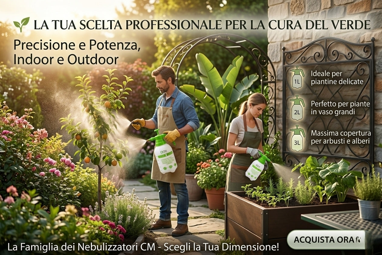 Nebulizzatore a Pressione Manuale con Ugello Regolabile per Piante e Giardino