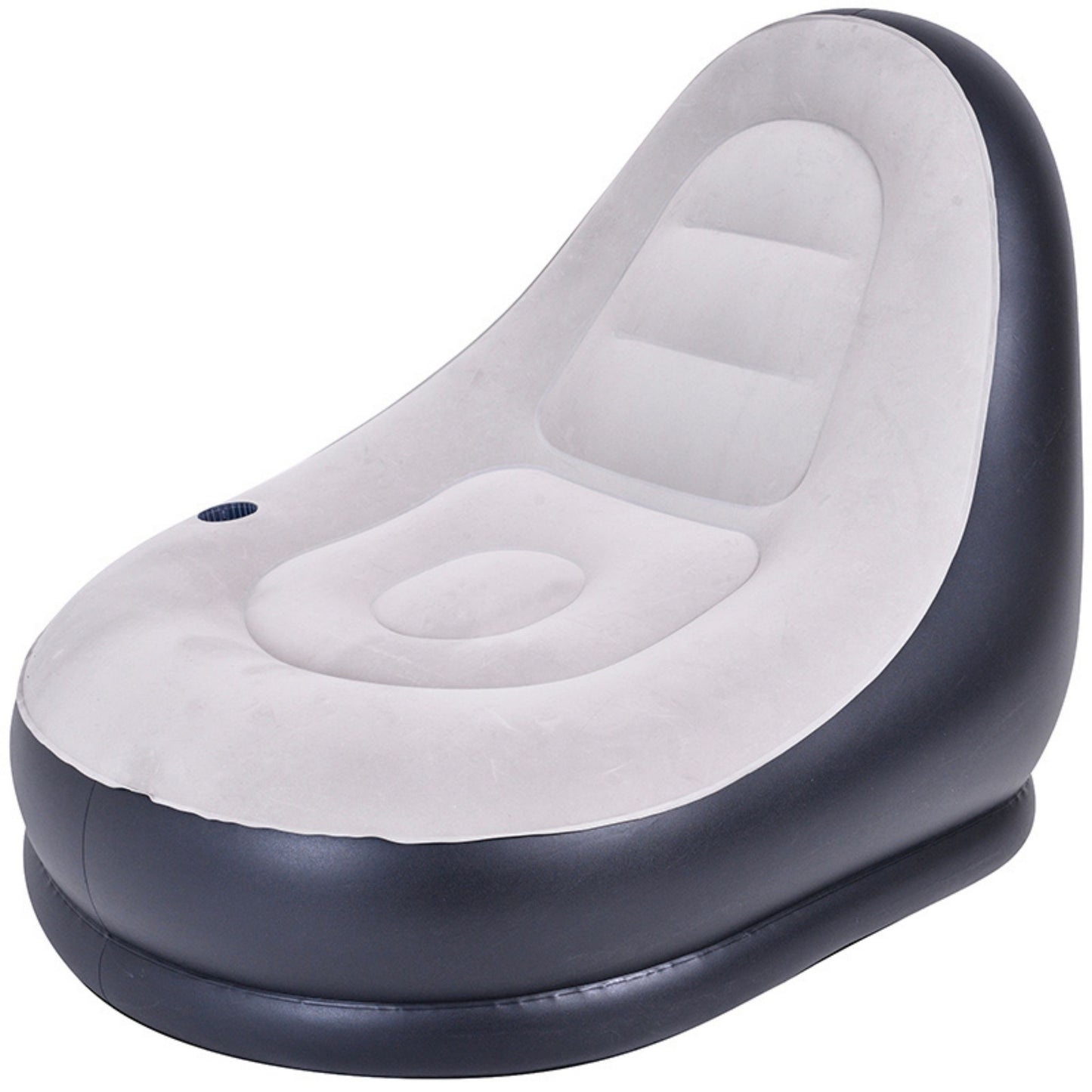Poltrona gonfiabile con pouf poggiapiedi