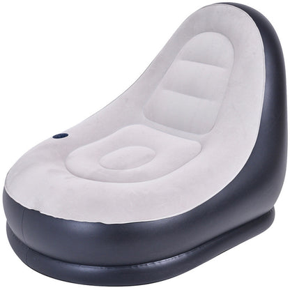 Poltrona gonfiabile con pouf poggiapiedi
