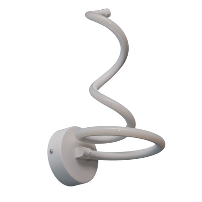 APPLIQUE LED DA PARETE A SPIRALE 12 W BIANCO MODERNO LUCE FREDDA