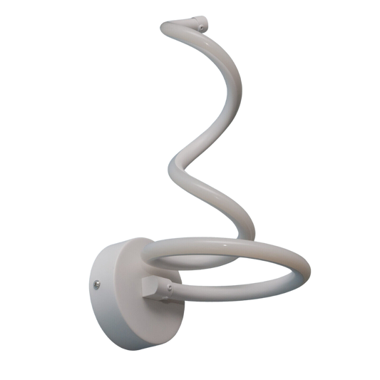 APPLIQUE LED DA PARETE A SPIRALE 12 W BIANCO MODERNO LUCE FREDDA