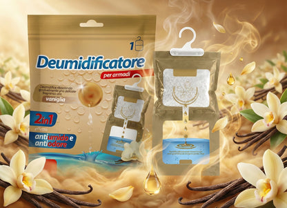 Set 6 Deumidificatore per Armadi da Appendere 2 in 1 Antiumido e Antiodore - 6 Fragranze