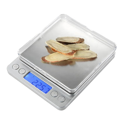 Bilancino di Precisione Digitale 0.1g–3000g con Display LCD, Funzione Tara, Multimisura g/oz/ct – Bilancia Professionale per Cucina, Gioielli, Laboratorio e Diete
