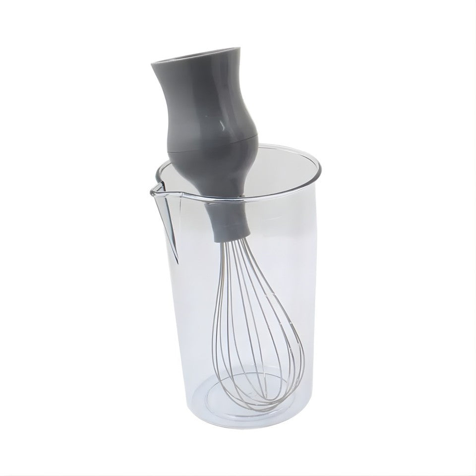 Frullatore a Immersione Multifunzione 3 in 1 – 450W Potente e Silenzioso, Lame in Acciaio Inox, 2 Velocità, con Contenitori e Frusta – Perfetto per Pappe, Salse, Frutta e Verdura