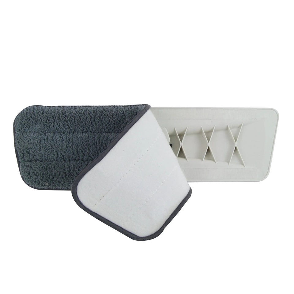 Scovolino per pulizia pavimenti, microfibra per pavimenti in legno e piastrelle, mocio piatto riutilizzabile + adatto a pavimenti in legno, rivestimenti decorativi e cucina mop