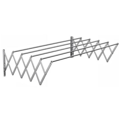 Stendibiancheria da Parete Estensibile 80cm in Metallo. Stendino a Muro Salvaspazio Retrattile Pieghevole per Bagno, Balcone e Lavanderia. Resistente e Antiruggine. Design Compatto Ideale per Piccoli Spazi.