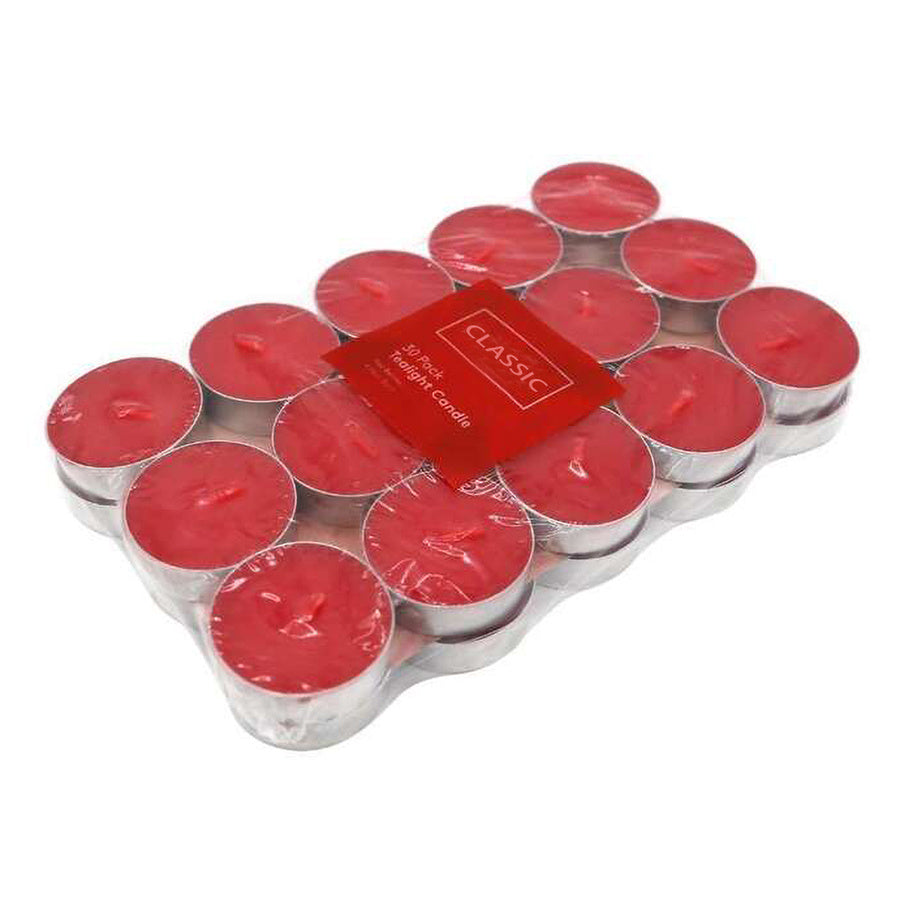 50/100/200 pz Candele di Cera al Tè rosse Inodore - Senza Fumo, Lunga Durata di 2-3 Ore per Matrimoni, Halloween, Natale, Caffè, Compleanni & Hotel, Ideali per Natale, Perfette per il Ringraziamento san valentino romantiche 50pz 100pz 200pz