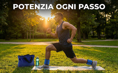 Set Cavigliere e Polsiere Zavorrate Regolabili con Borsa da Trasporto – Pesi Fitness per Running e Palestra