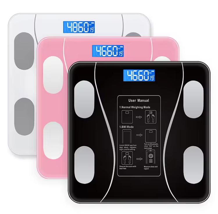 Bilancia Pesapersone Digitale Bluetooth Professionale con Analisi della Composizione Corporea, Display LCD ad Alta Leggibilità, Capacità Massima 180 kg, Nero