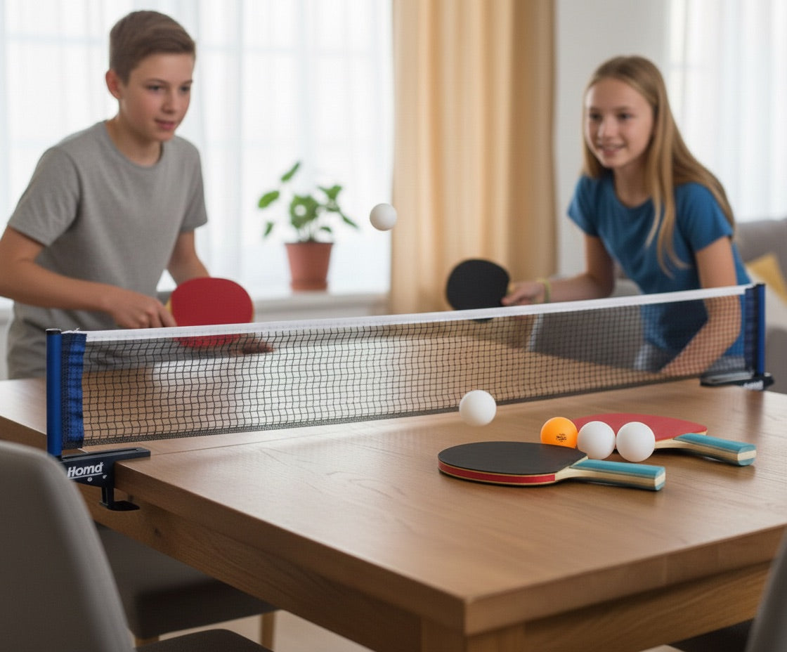 Set Ping Pong Premium – Kit 2 Racchette da Tennis Tavolo e 3 Palline per Casa e Allenamento