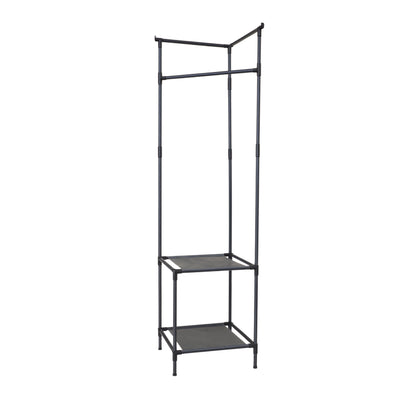 Appendiabiti Guardaroba in Metallo 180 cm con Ripiani – Stand Porta Abiti Salvaspazio, Stabile e Facile da Montare – Ideale per Camera, Ingresso, Cabina Armadio