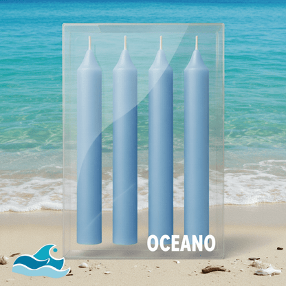 Set Candele Profumate Colorate 18cm - Cera Premium Aromaterapia. 7 Fragranze: Oceano, Fragola, Limone, Lavanda, Arancia, Rosa, Mela Verde. Candele a Colonna Lunga Durata Senza Fumo. Decorazione Casa, Spa e Regalo.