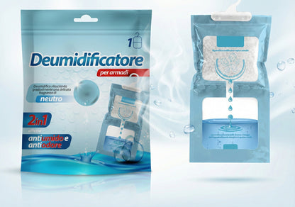 Set 6 Deumidificatore per Armadi da Appendere 2 in 1 Antiumido e Antiodore - 6 Fragranze