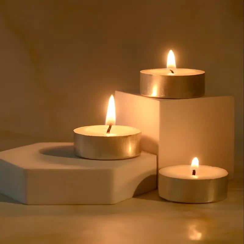 50/100/200 pz Candele di Cera al Tè Bianco Inodore - Senza Fumo, Lunga Durata di 2-3 Ore per Matrimoni, Halloween, Natale, Caffè, Compleanni & Hotel, Ideali per Natale, Perfette per il Ringraziamento 50pz 100pz 200pz