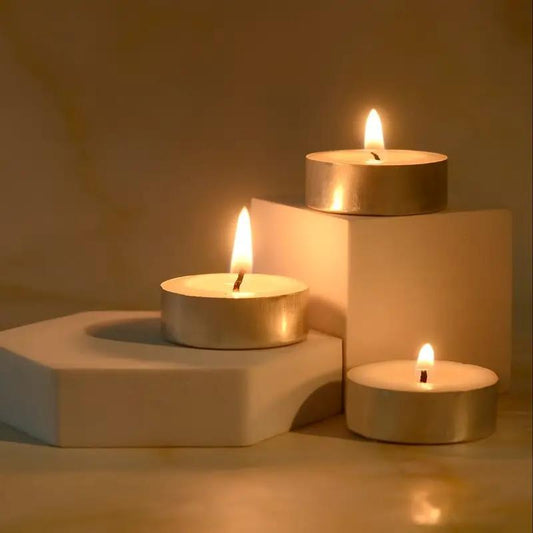 50/100/200 pz Candele di Cera al Tè Bianco Inodore - Senza Fumo, Lunga Durata di 2-3 Ore per Matrimoni, Halloween, Natale, Caffè, Compleanni & Hotel, Ideali per Natale, Perfette per il Ringraziamento 50pz 100pz 200pz