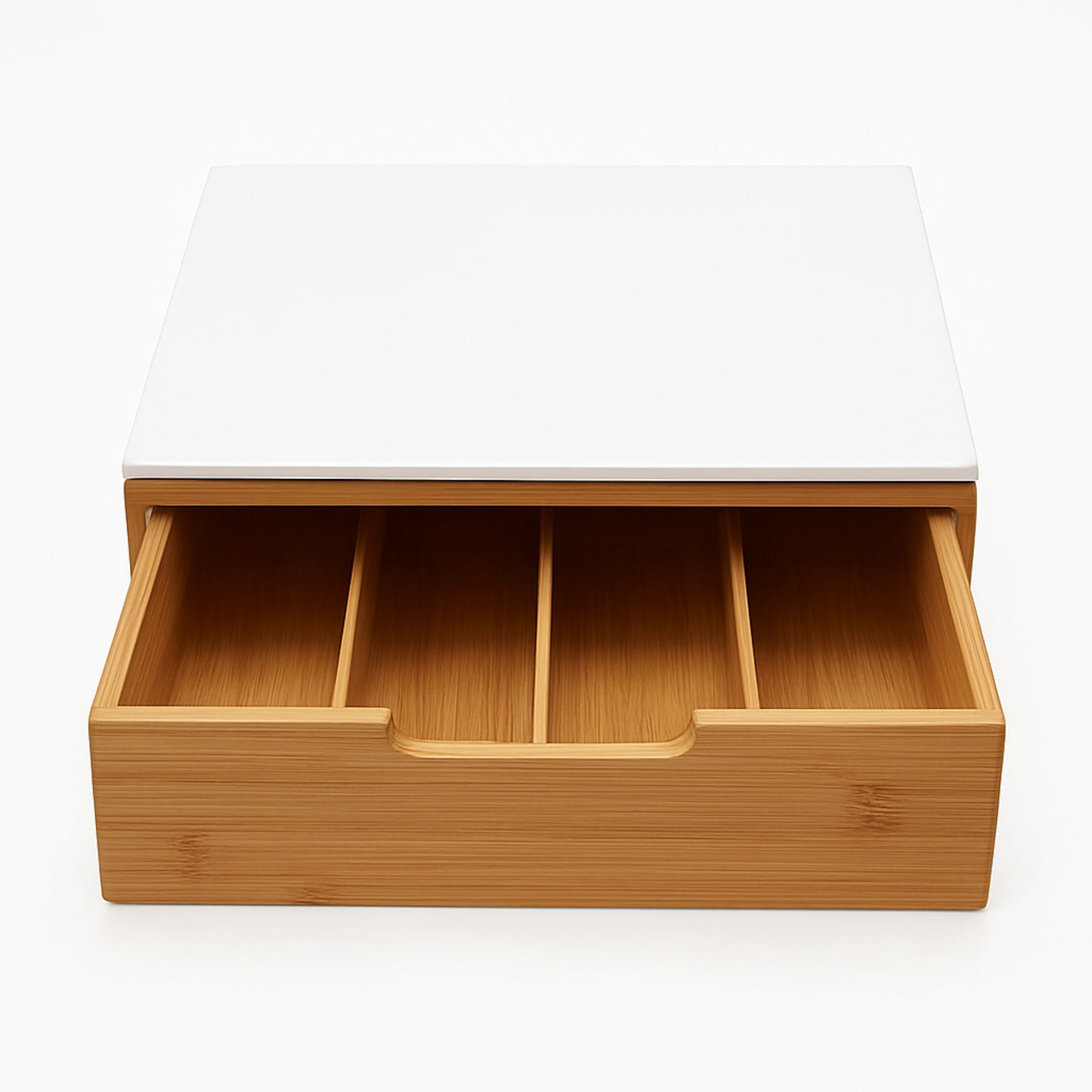 Porta Cialde in Bambù con Cassetto – Organizer Elegante per Cialde, Capsule e Tisane