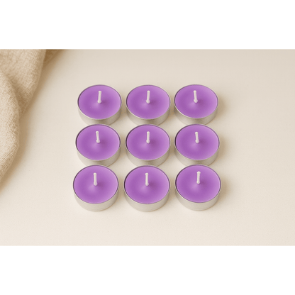 Mini Candele Profumate Decorative 3,5 cm – Kit da 20/30/50/100 Pezzi | Candele per Bomboniere, Eventi e Casa – Limone, Lavanda, Caffè, Rosa