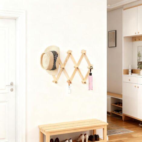 Appendiabiti estensibile a fisarmonica in legno - 45 cm