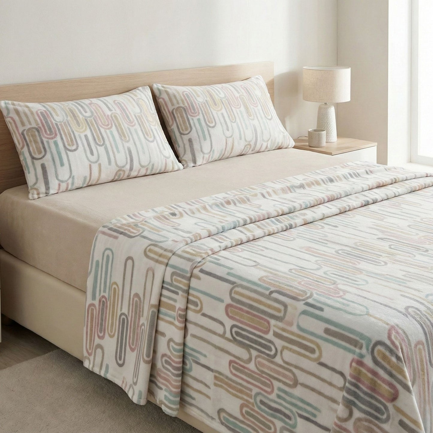 Completo Letto Matrimoniale in Pile - Dimensioni 240x290cm