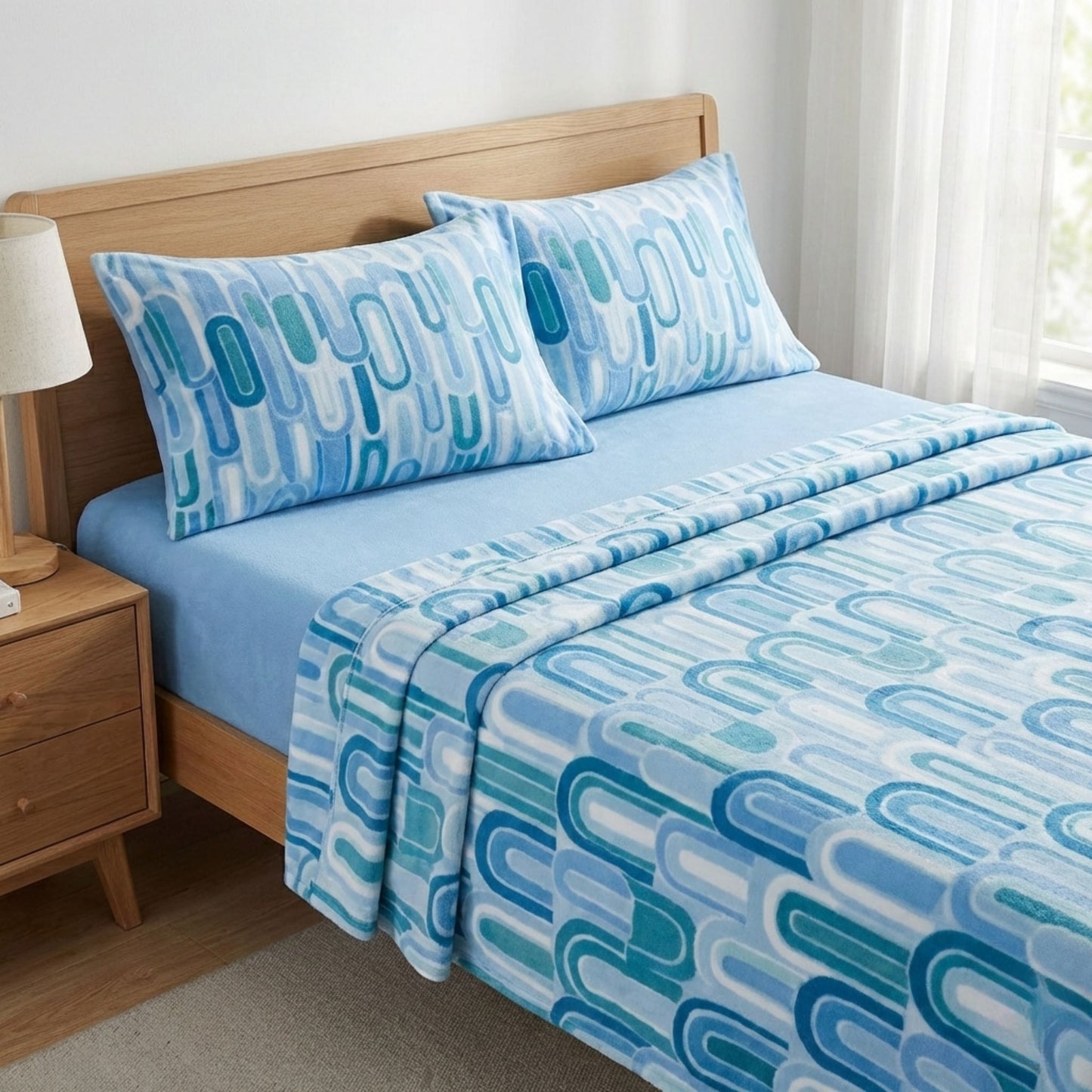 Completo Letto Matrimoniale in Pile - Dimensioni 240x290cm