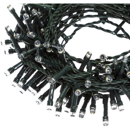 LUCI DI NATALE A LED 100LED BIANCO GHIACCIO INTERNO ESTERNO IP44 8 GIOCHI DI LUCI CON MEMORIA